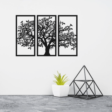 Birds-on-Tree-Wall-Decor-Panel-Free-Vector